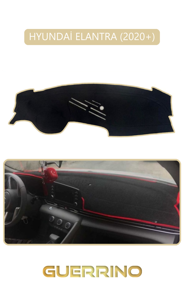 Alisevashop Hyundai Elantra 2020+Torpido Koruma Halısı Bej Kenar  - Image 1