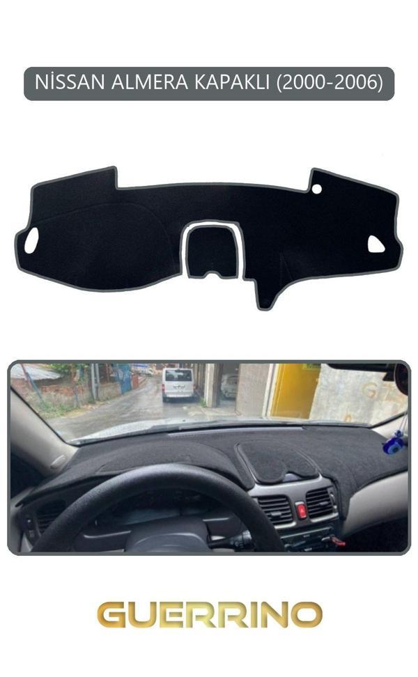 Alisevashop Nissan Almera Kapaklı 2000-2006Torpido Koruma Halısı Gri Kenar  - Image 1