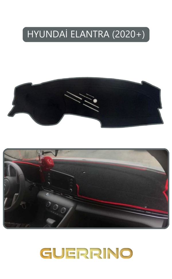 Alisevashop Hyundai Elantra 2020+Torpido Koruma Halısı Gri Kenar  - Image 1