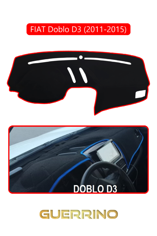 Alisevashop Fıat Doblo D3 2010-13 Modellerine Uyguntorpido Koruma Halısı Kırmızı Kenar  - Image 1