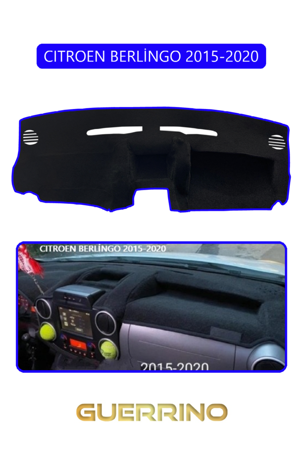 Alisevashop Cıtroen Berlingo 2008-2017Torpido Koruma Halısı Mavi Kenar  - Image 1