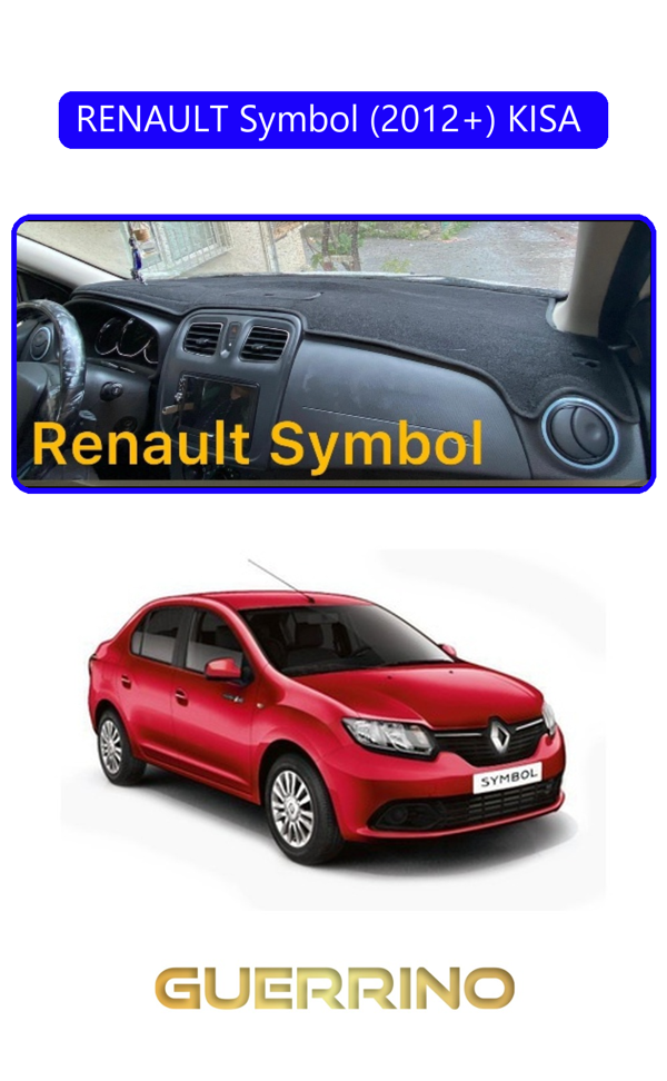 Alisevashop Renault Symbol (2012+) Kısa Torpido Koruma Halısı Mavi Kenar  - Image 1