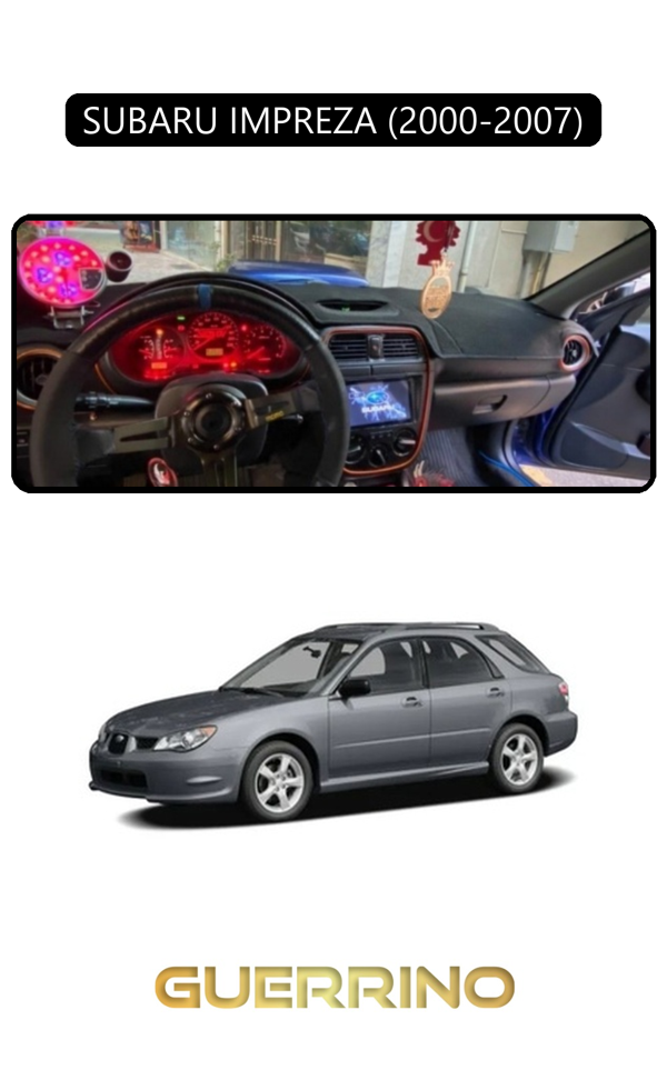 Alisevashop Subaru Imprezza (2000-2007)Torpido Koruma Halısı Siyah Kenar  - Image 1