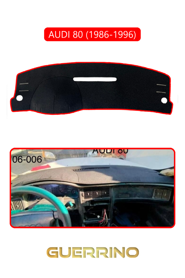 Alisevashop Audı 80 (1986-1996)Torpido Koruma Halısı Kırmızı Kenar  - Image 1