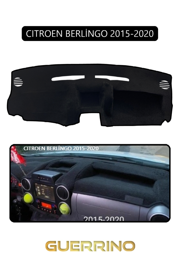Alisevashop Cıtroen Berlingo 2008-2017Torpido Koruma Halısı Siyah Kenar  - Image 1