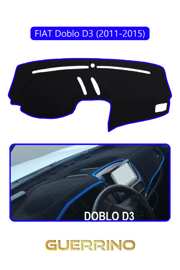 Alisevashop Fıat Doblo D3 2010-13 Modellerine Uyguntorpido Koruma Halısı Mavi Kenar  - Image 1