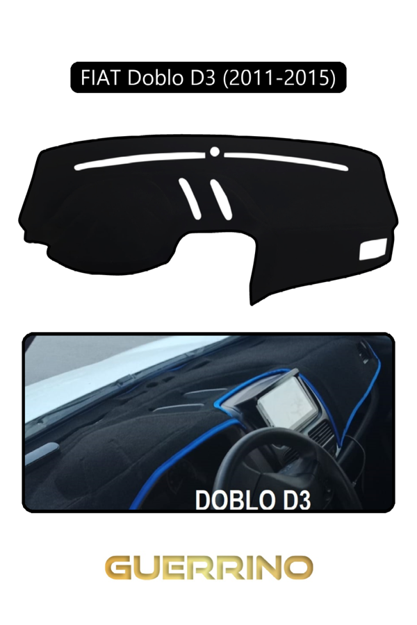 Alisevashop Fıat Doblo D3 2010-13 Modellerine Uyguntorpido Koruma Halısı Siyah Kenar  - Image 1