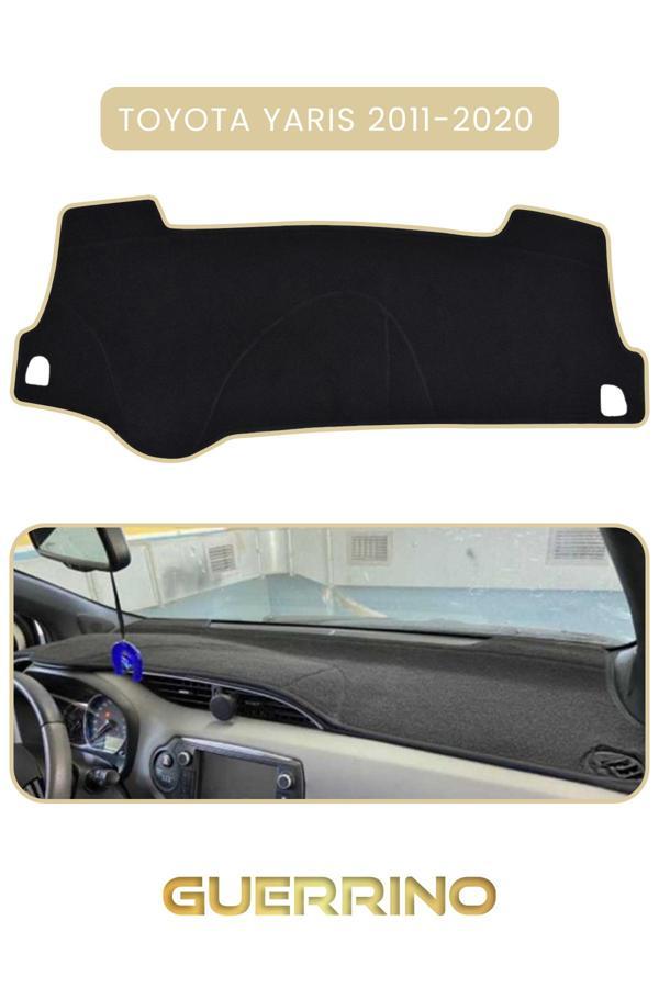 Alisevashop Toyota Yaris (2011-2020) Torpido Koruma Halısı Bej Kenar  - Image 1
