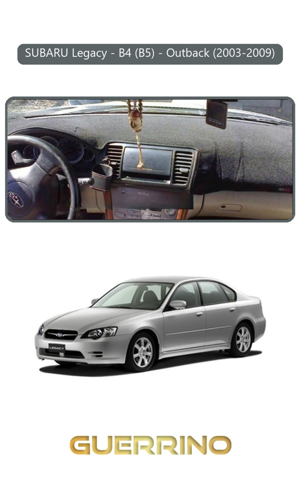 Alisevashop Subaru Legacy / B4 (B5) / Outback (2003-2009)Torpido Koruma Halısı Gri Kenar  - Image 1