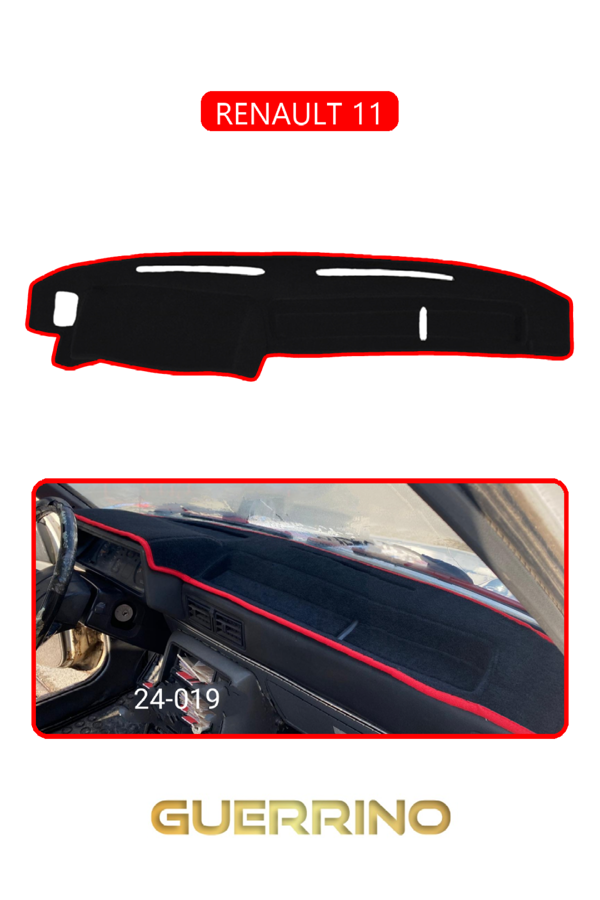 Alisevashop Renault 11Torpido Koruma Halısı Kırmızı Kenar  - Image 1