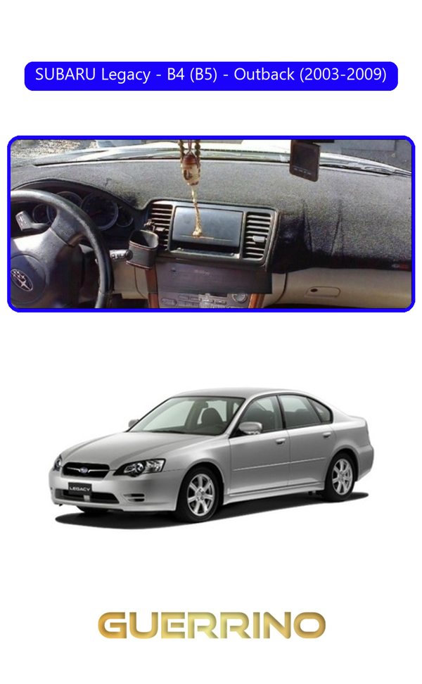 Alisevashop Subaru Legacy / B4 (B5) / Outback (2003-2009)Torpido Koruma Halısı Mavi Kenar  - Image 1