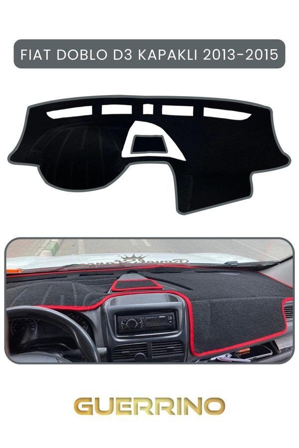 Alisevashop Fıat Doblo D3 Kapaklı 2013-15 Modellerine Uyguntorpido Koruma Halısı Gri Kenar  - Image 1