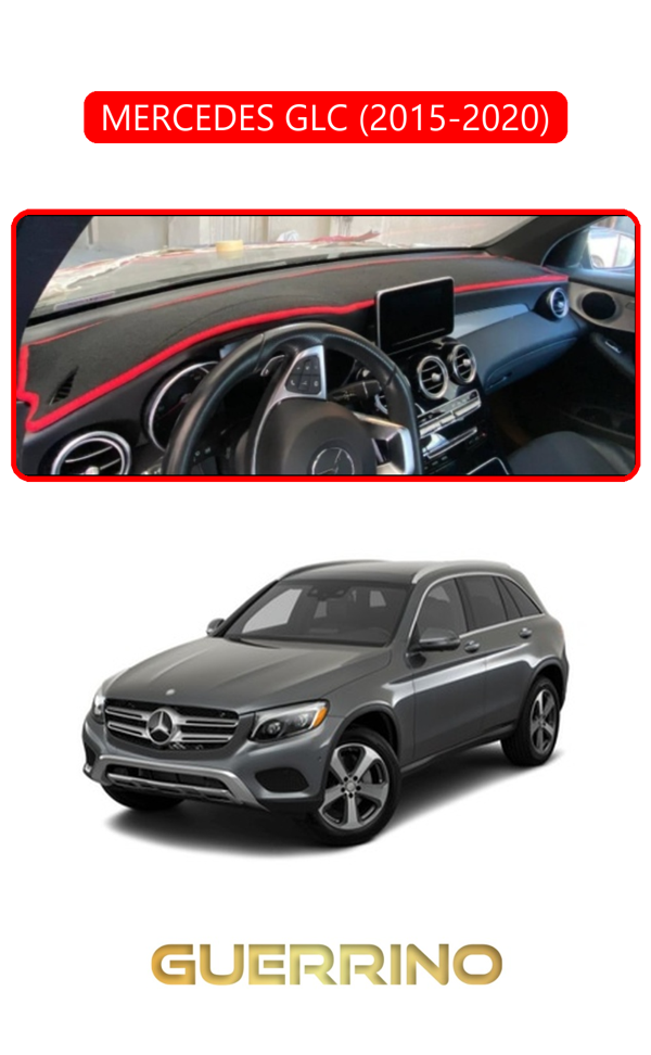 Alisevashop Mercedes Glc 2015-2020Torpido Koruma Halısı Kırmızı Kenar  - Image 1