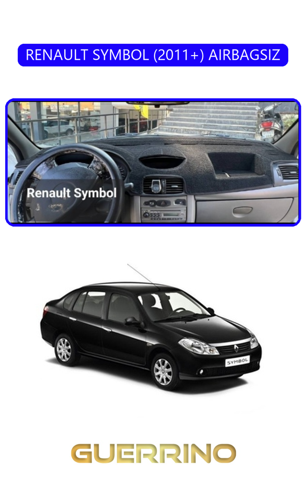Alisevashop Renault Symbol 2011+ Aırbagsıztorpido Koruma Halısı Mavi Kenar  - Image 1