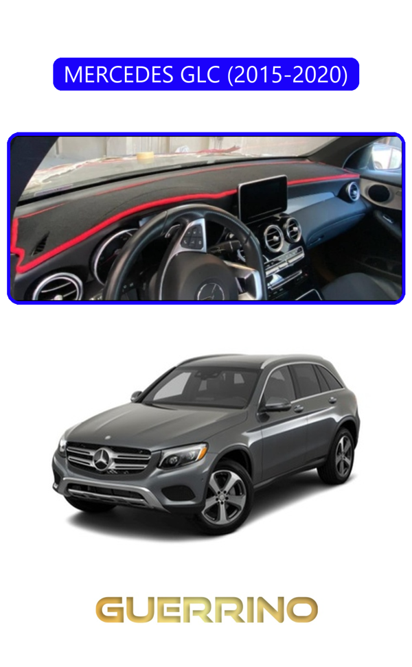 Alisevashop Mercedes Glc 2015-2020Torpido Koruma Halısı Mavi Kenar  - Image 1