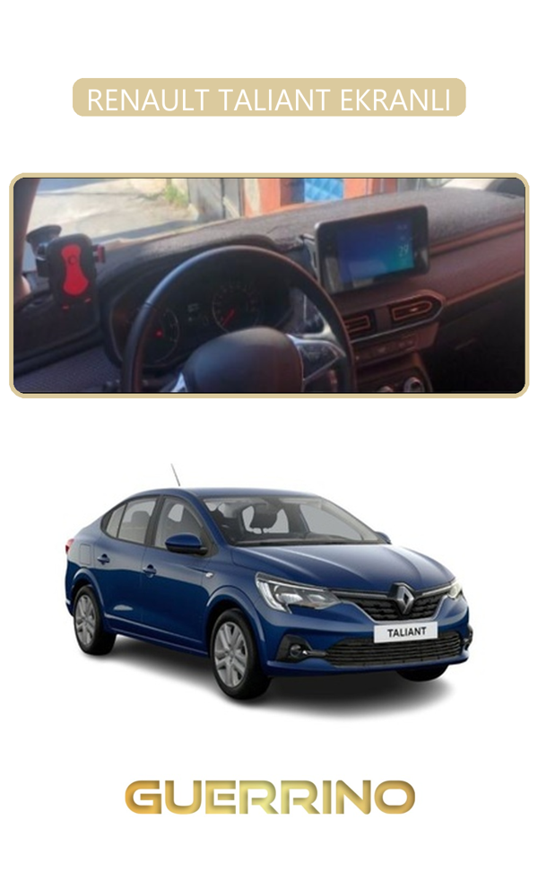 Alisevashop Renault Talıant Ekranlıtorpido Koruma Halısı Bej Kenar  - Image 1