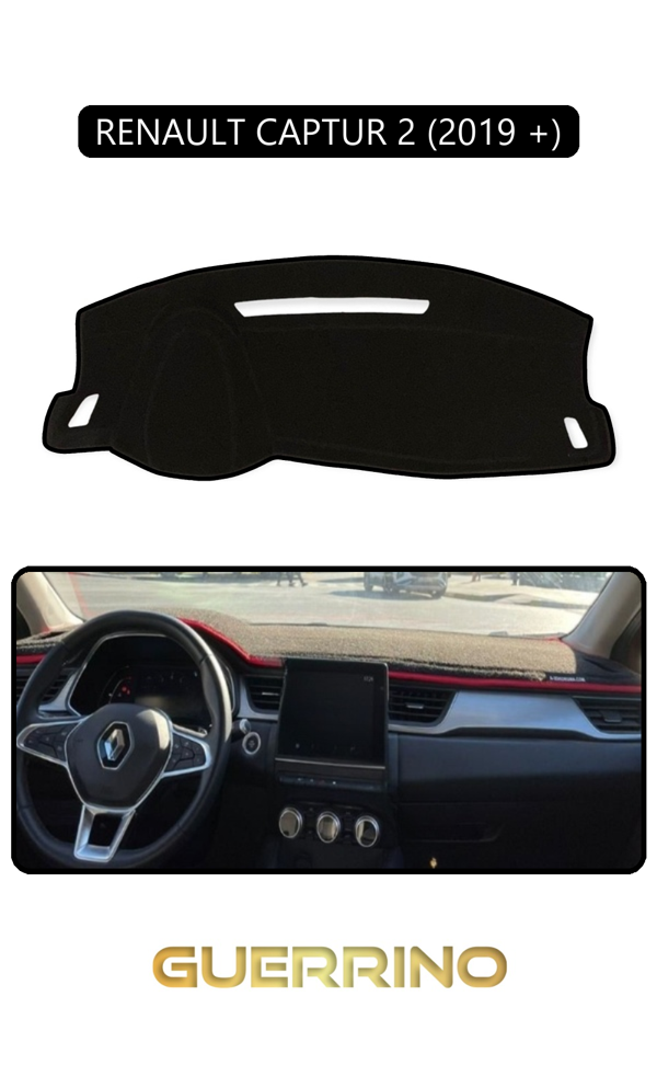 Alisevashop Renault Captur 2 (2019 +)Torpido Koruma Halısı Siyah Kenar  - Image 1