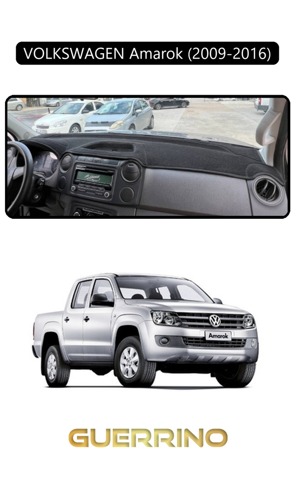 Alisevashop Volkswagen Amarok (2009-2016)Torpido Koruma Halısı Siyah Kenar  - Image 1
