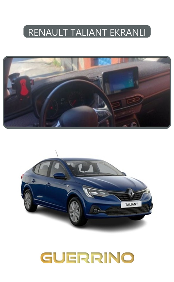 Alisevashop Renault Talıant Ekranlıtorpido Koruma Halısı Gri Kenar  - Image 1