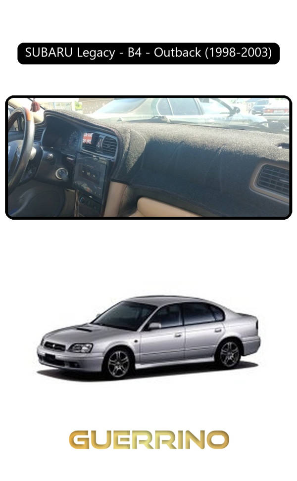 Alisevashop Subaru Legacy / B4 / Outback (1998-2003)Torpido Koruma Halısı Siyah Kenar  - Image 1