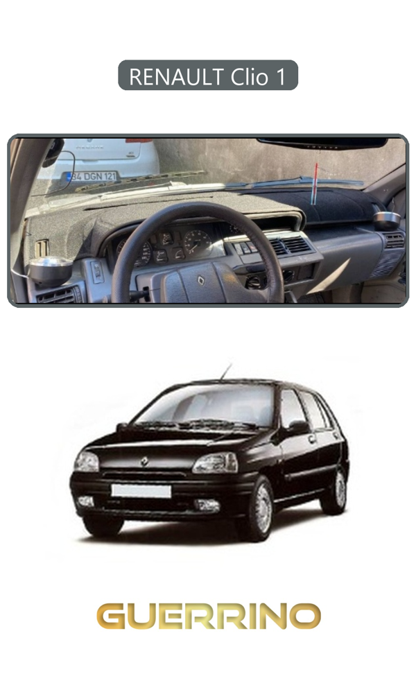 Alisevashop Renault Clio 1Torpido Koruma Halısı Gri Kenar  - Image 1