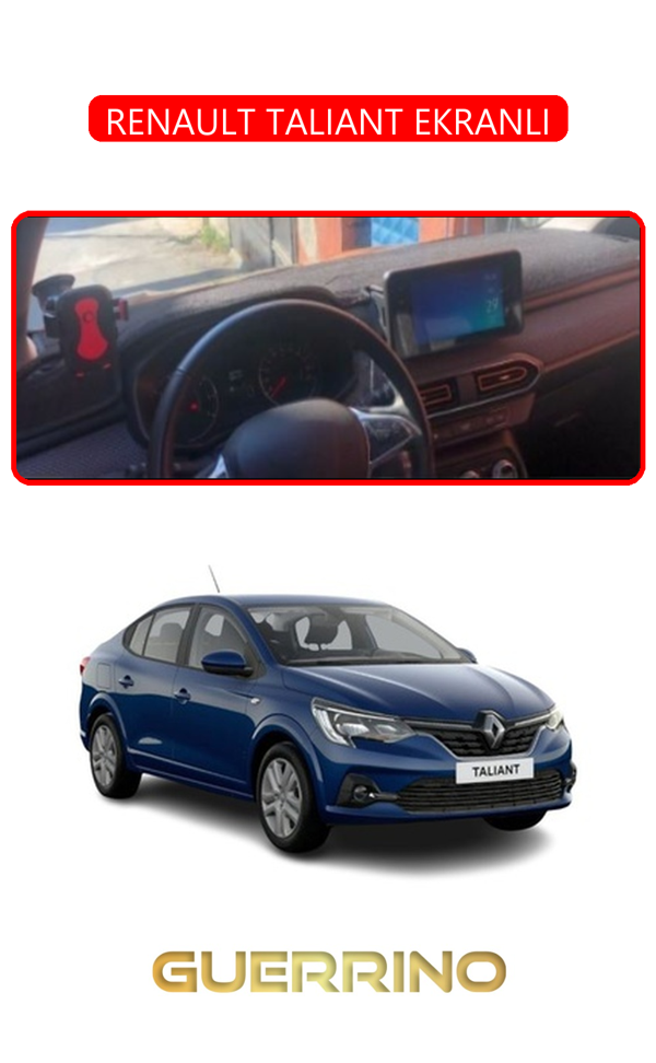 Alisevashop Renault Talıant Ekranlıtorpido Koruma Halısı Kırmızı Kenar  - Image 1