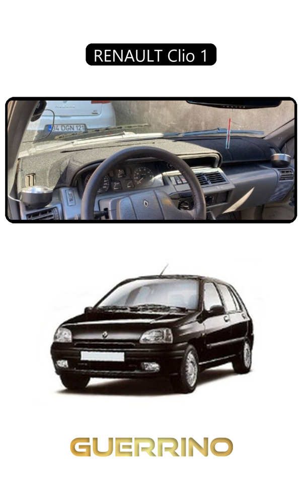 Alisevashop Renault Clio 1Torpido Koruma Halısı Siyah Kenar  - Image 1