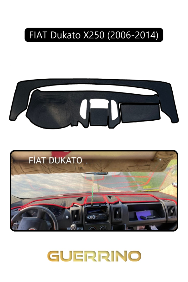 Alisevashop Fıat Dukato X250 2006-2014 Modellerine Uyguntorpido Koruma Halısı Siyah Kenar  - Image 1