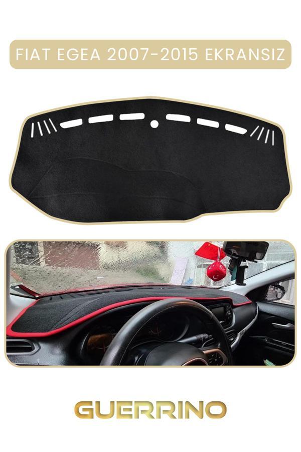 Alisevashop Fıat Egea 2007-2021 Modellerine Uygun Ekransız Torpido Koruma Halısı Bej Kenar  - Image 1