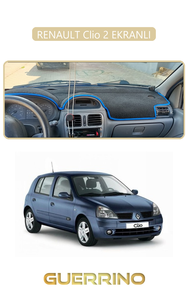 Alisevashop Renault Clio 2 Ekranlıtorpido Koruma Halısı Bej Kenar  - Image 1