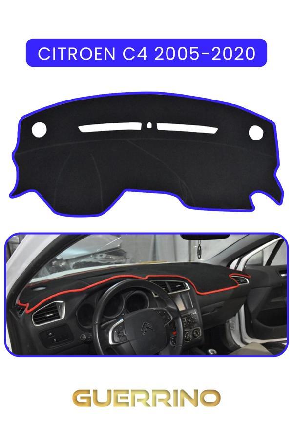 Alisevashop Cıtroen C4 2005-2020Torpido Koruma Halısı Mavi Kenar  - Image 1