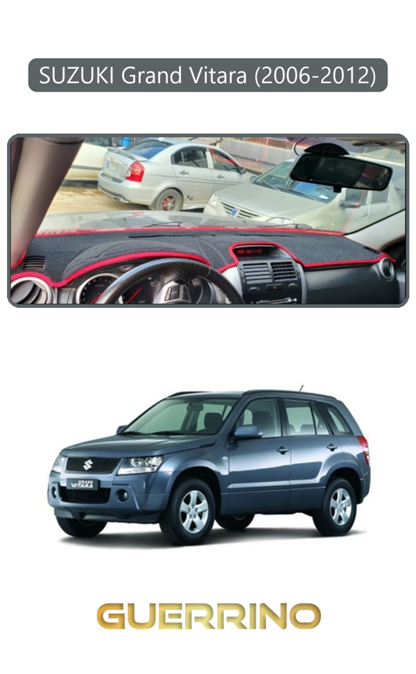 Alisevashop Suzukı Grand Vitara (2006-2012) Torpido Koruma Halısı Gri Kenar  - Image 1