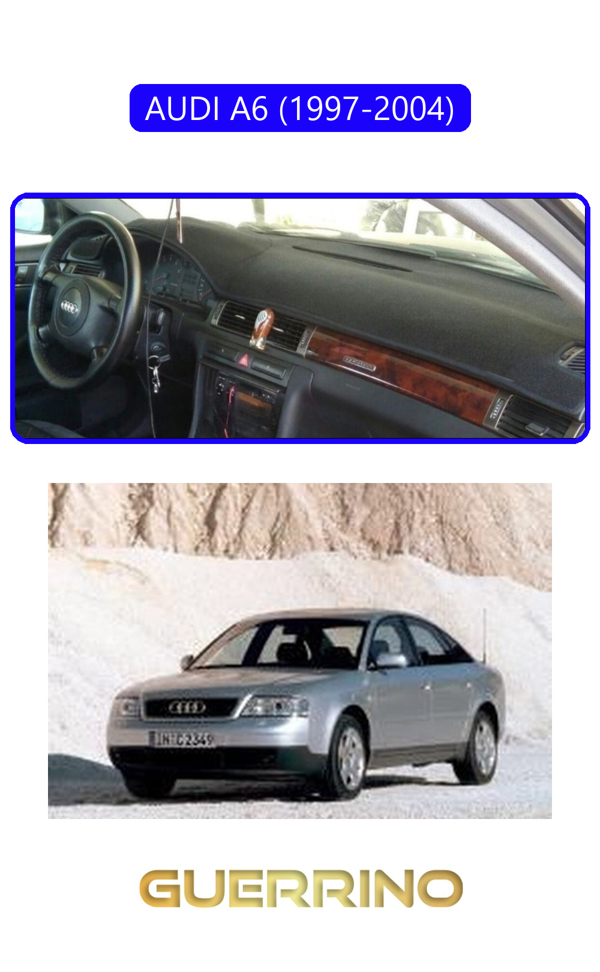Alisevashop Audı A6 (1997-2004)Torpido Koruma Halısı Mavi Kenar  - Image 1