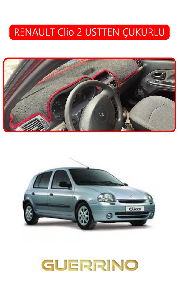 Alisevashop Renault Clio 2 Ustten Çukurlutorpido Koruma Halısı Kırmızı Kenar  - Image 1