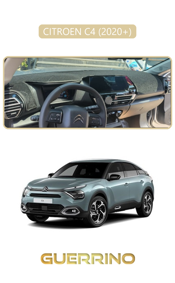 Alisevashop Cıtroen C4 2020+Torpido Koruma Halısı Bej Kenar  - Image 1