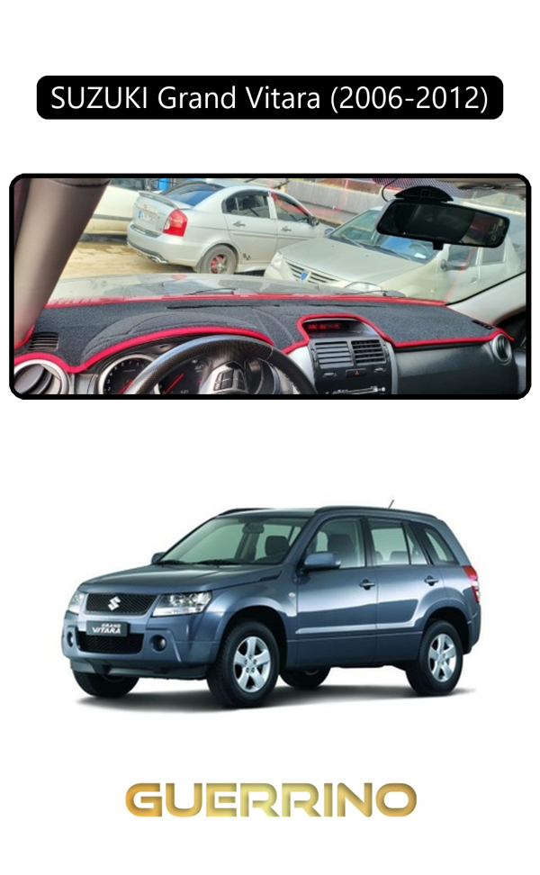 Alisevashop Suzukı Grand Vitara (2006-2012) Torpido Koruma Halısı Siyah Kenar  - Image 1
