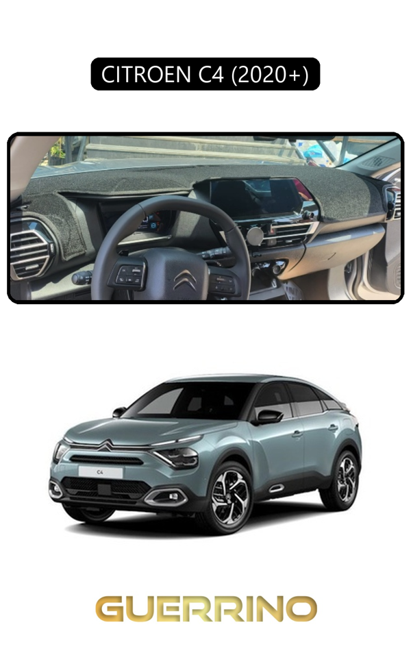 Alisevashop Cıtroen C4 2020+Torpido Koruma Halısı Siyah Kenar  - Image 1