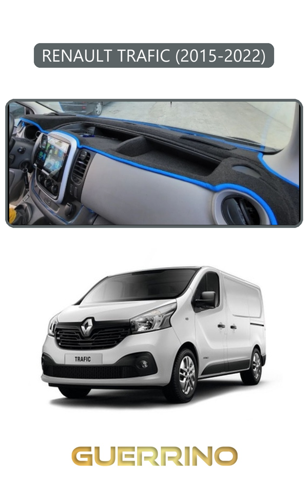 Alisevashop Renault Trafıc (2015-2022)Torpido Koruma Halısı Gri Kenar  - Image 1