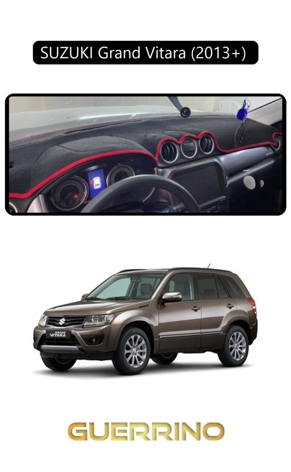 Alisevashop Suzukı Grand Vitara (2013+) Torpido Koruma Halısı Siyah Kenar  - Image 1