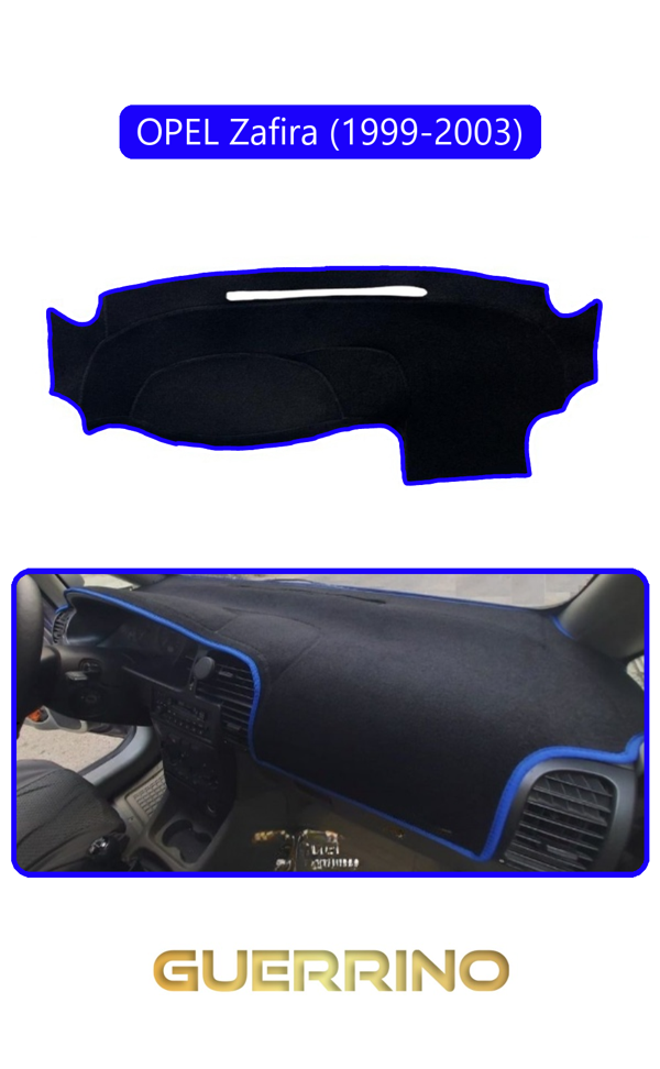 Alisevashop Opel Zafira (1999-2003)Torpido Koruma Halısı Mavi Kenar  - Image 1
