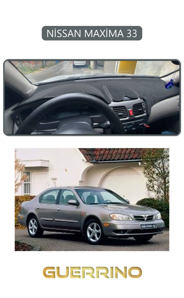Alisevashop Nissan Maxima 33Torpido Koruma Halısı Gri Kenar  - Image 1