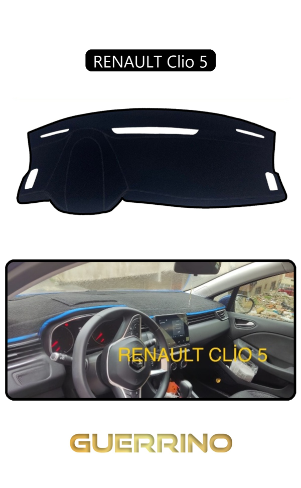 Alisevashop Renault Clio 5Torpido Koruma Halısı Siyah Kenar  - Image 1