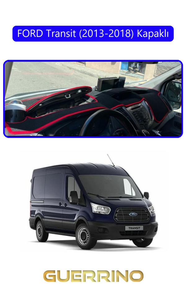 Alisevashop Ford Transit (2013-2018) Kapaklıtorpido Koruma Halısı Mavi Kenar  - Image 1