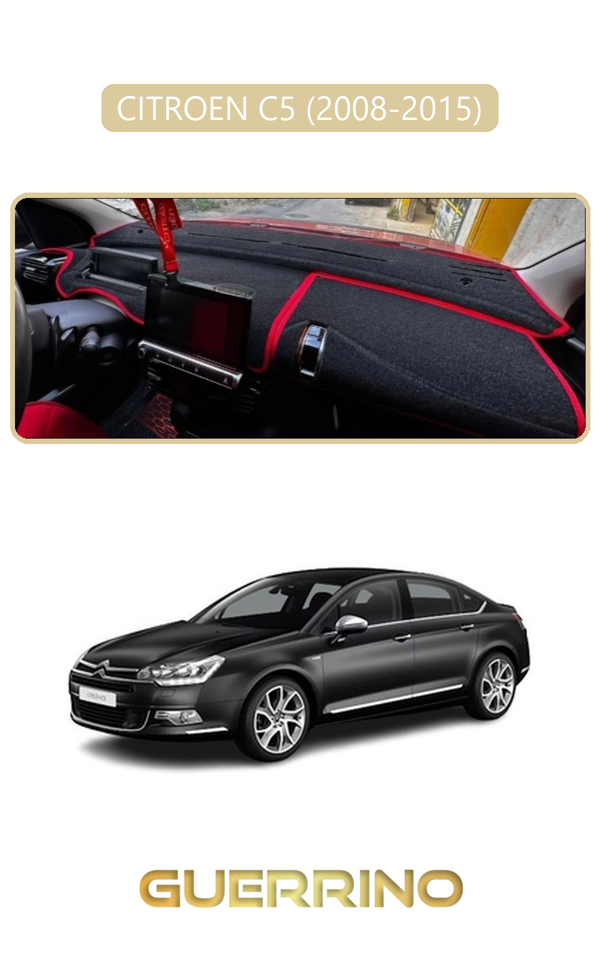 Alisevashop Cıtroen C5 2008-2015Torpido Koruma Halısı Bej Kenar  - Image 1
