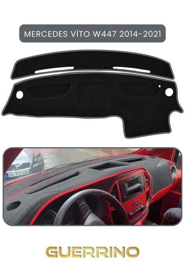 Alisevashop Mercedes Viano W447 2014+Torpido Koruma Halısı Gri Kenar  - Image 1