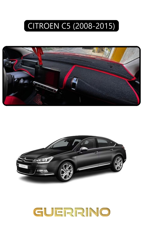 Alisevashop Cıtroen C5 2008-2015Torpido Koruma Halısı Siyah Kenar  - Image 1