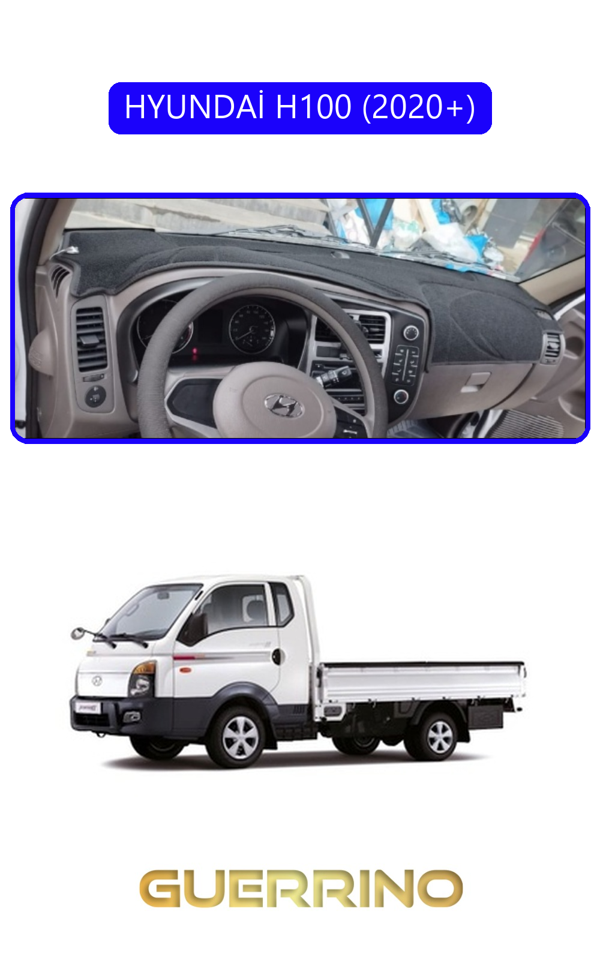 Alisevashop Hyundai H100 2020+Torpido Koruma Halısı Mavi Kenar  - Image 1