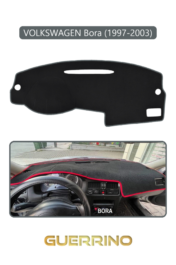 Alisevashop Volkswagen Bora (1997-2003) Torpido Koruma Halısı Gri Kenar  - Image 1