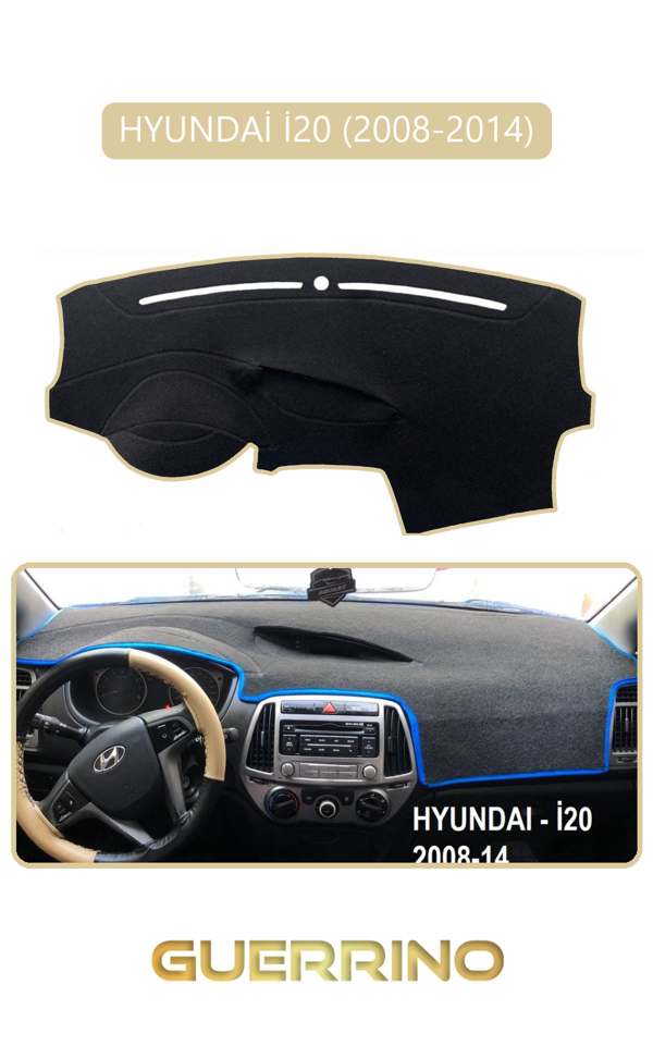 Alisevashop Hyundai İ20 2008-2014Torpido Koruma Halısı Bej Kenar  - Image 1