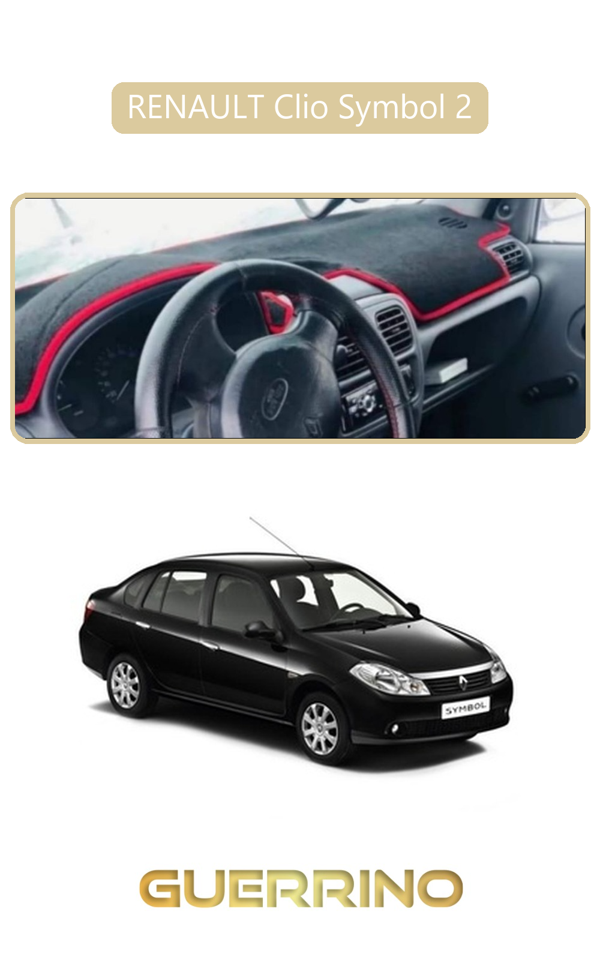 Alisevashop Renault Clio Symbol 2Torpido Koruma Halısı Bej Kenar  - Image 1